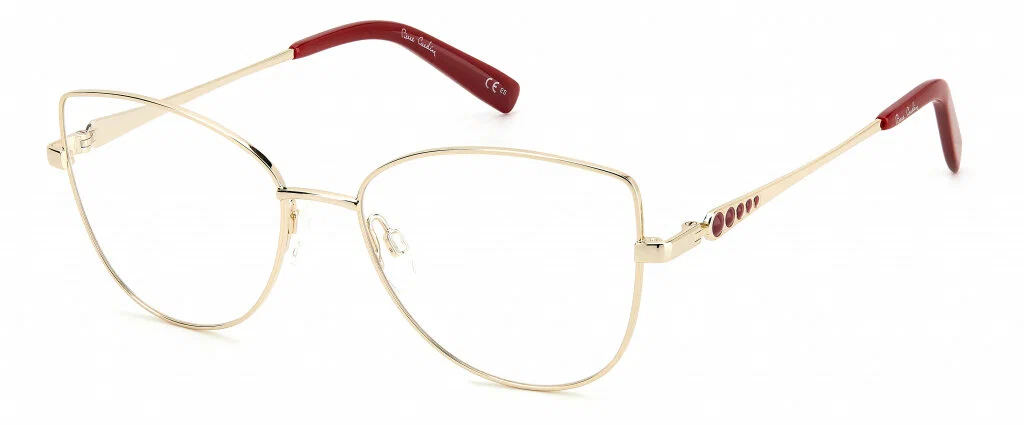 Женская оправа для очков Pierre Cardin P.C. 8874 3YG, цвет: золотой, кошачий глаз, металл