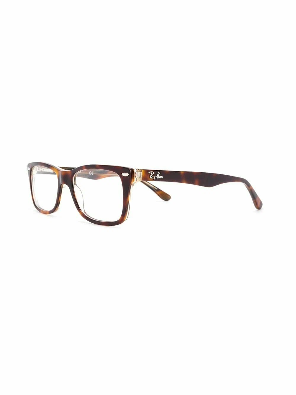 Ray-Ban - очки черепахового цвета в квадратной оправе - Унисекс - 53 - Коричневый