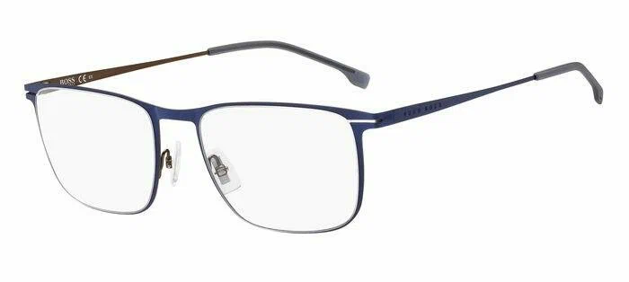 Мужская оправа для очков Hugo Boss BOSS 1246 CNI, цвет: синий, прямоугольные, металл