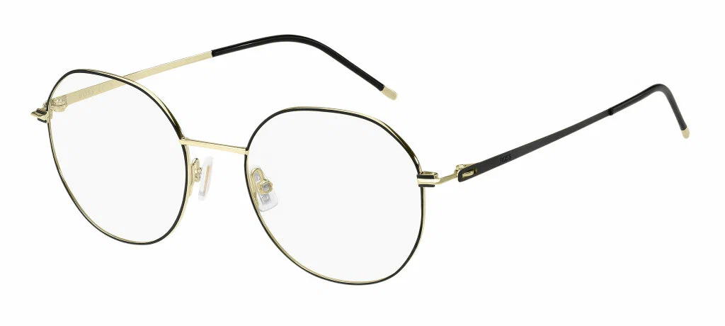 Женская оправа для очков Hugo Boss BOSS 1463 000, цвет: золотой, круглые, металл