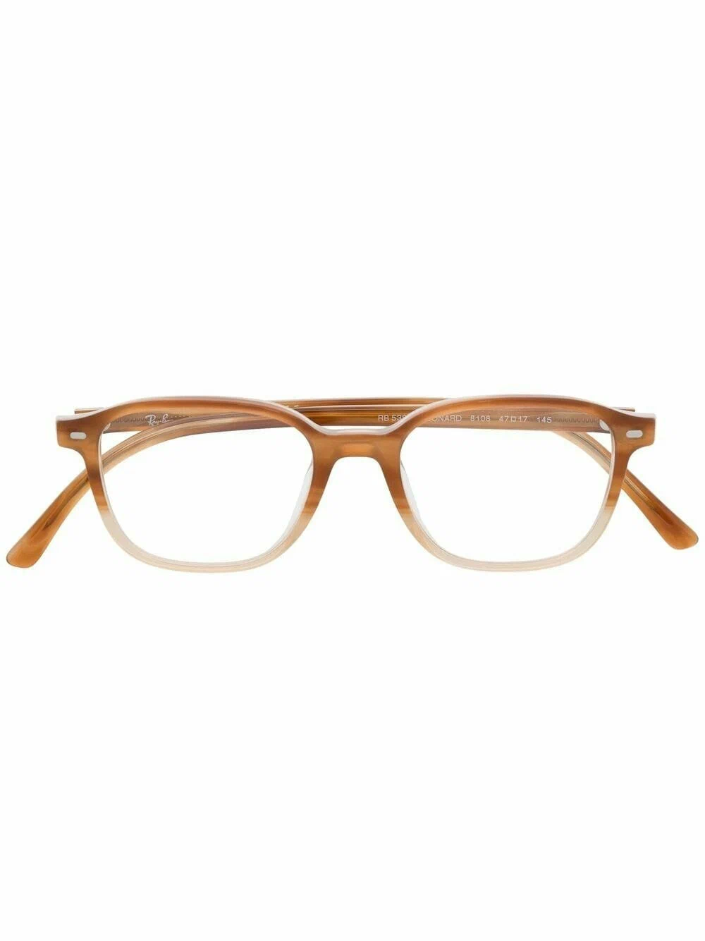 Ray-Ban - очки в прямоугольной оправе - Унисекс - 49 - Оранжевый